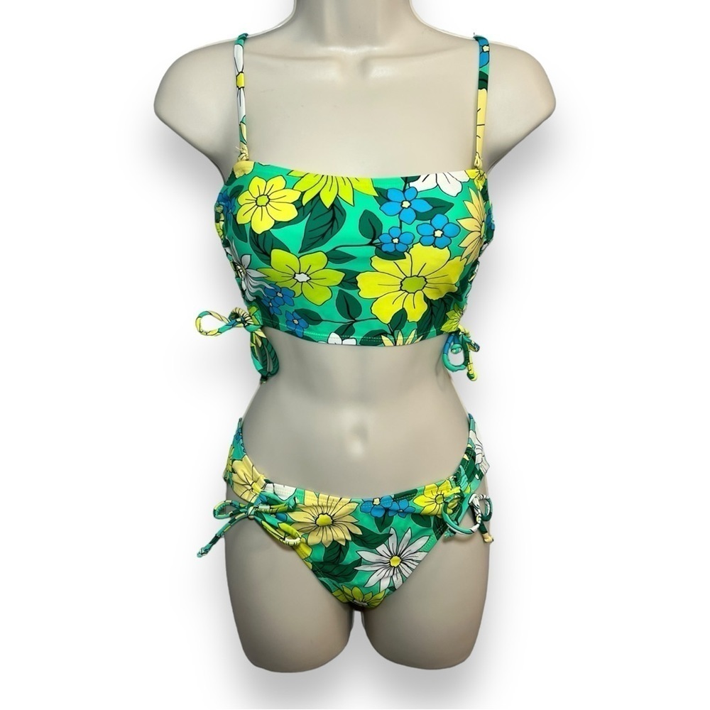 No Boundaries Junior’s Adjustable Ties Bikini Daisy Size Small